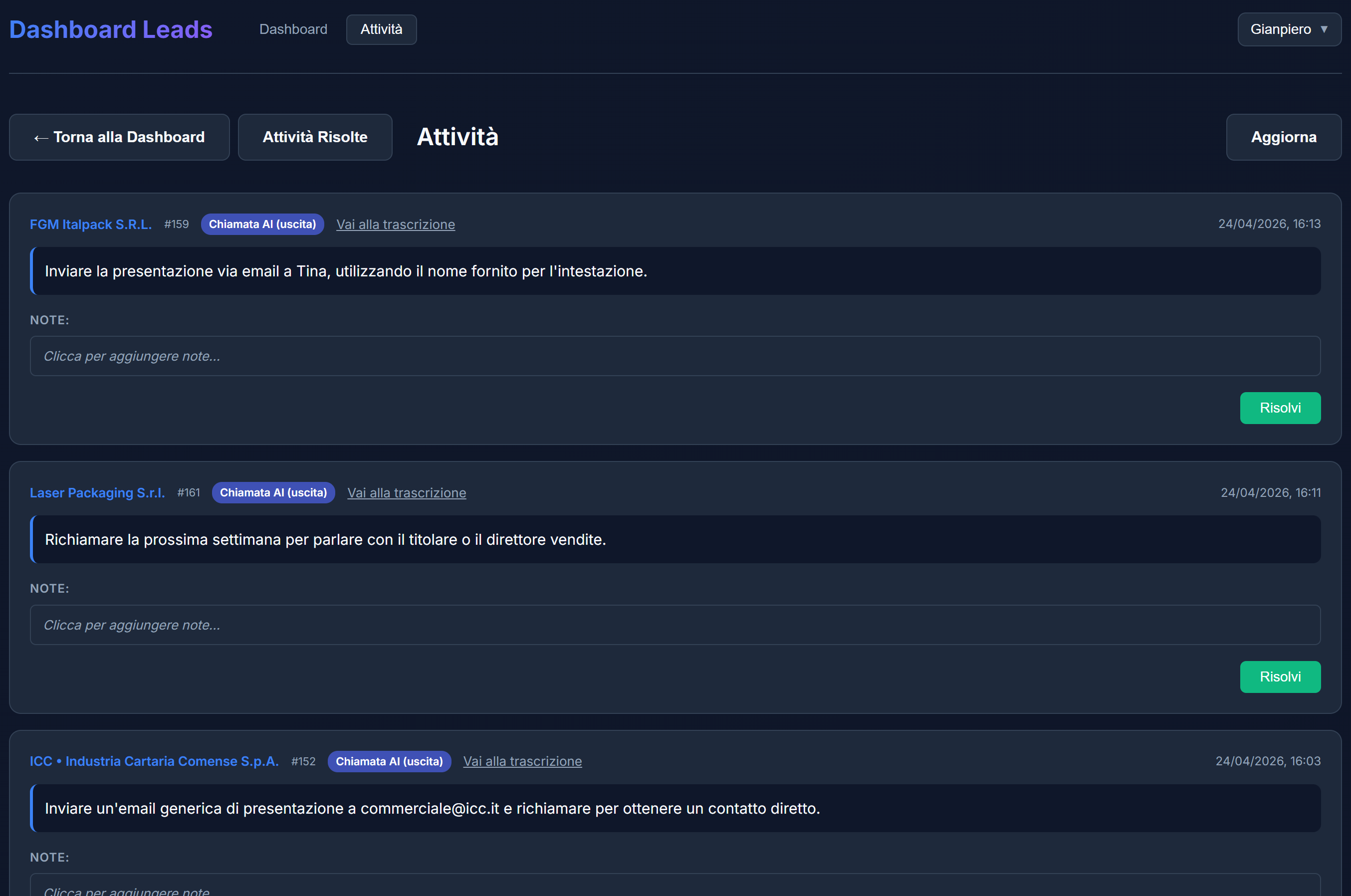 Tasks Dashboard